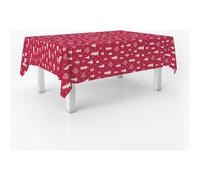 ECOMMERC3 Nappe de Noël Toile cirée Lavable rectangulaire 240x140 cm Sapin | Pour la grande tablée des fêtes, anti-taches, protège des rayures et de l'humidité, fabriquée en Espagne