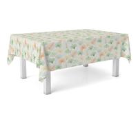 ECOMMERC3 Nappe en Toile cirée rectangulaire Taille 140 Ronde - Style, durabilité et Facile d'entretien pour Votre Table - Nappe en Toile cirée Anti-Taches et imperméable PALMITO Vert