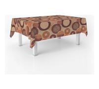 ECOMMERC3 Nappe en Toile cirée rectangulaire Taille 180 x 140 cm Style, durabilité et Facile d'entretien pour Votre Table - Nappe en Toile cirée Anti-Taches et imperméable, Orange