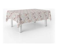ECOMMERC3 Nappe en Toile cirée rectangulaire Taille 180x140 cm - Style, durabilité et Facile d'entretien pour Votre Table - Nappe en Toile cirée Anti-Taches et imperméable SEGRE Rose