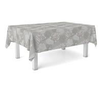 ECOMMERC3 Nappe en Toile cirée rectangulaire Taille 180x140 cm - Style, durabilité et Facile d'entretien pour Votre Table - Nappe en Toile cirée Anti-Taches et imperméable SIL Gris