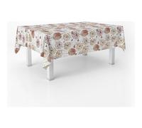ECOMMERC3 Nappe en Toile cirée rectangulaire Taille 220x140 cm - Style, durabilité et Facile d'entretien pour Votre Table - Nappe en Toile cirée Anti-Taches et imperméable Freda Lilas