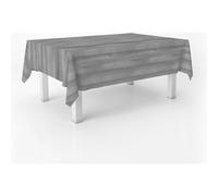 ECOMMERC3 Nappe en Toile cirée rectangulaire Taille 220x140 cm - Style, durabilité et Facile d'entretien pour Votre Table - Nappe en Toile cirée Anti-Taches et imperméable Wood Gris