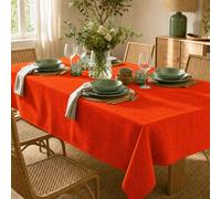 ECOMMERC3 Nappe Rectangulaire Anti-Tache Enduite Orange 260x140 cm | Nappe enduite en mélange de coton, anti-tache et déperlante. Facile d'entretien. Fabriquée en Espagne