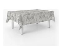 ECOMMERC3 Nappe Toile cirée Anti-Taches Lavable carrée 140x140 Circle Gris | Pour la table carrée, anti-taches, protège des rayures et de l'humidité, fabriquée en Espagne
