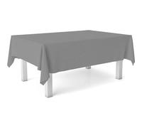 ECOMMERC3 Nappe Toile cirée Anti-Taches Lavable carrée 140x140 cm Gris | Pour la table carrée, imperméable, n'absorbe pas, bord qui ne s'effiloche pas, fabriquée en Espagne