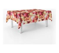 ECOMMERC3 Nappe Toile cirée Anti-Taches Lavable Ronde 140 cm Gelatto | Pour la table ronde, lavable, sans machine ni repassage, corps ferme qui ne s'enroule pas