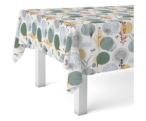 ECOMMERC3 Nappe Toile cirée Anti-Taches Lavable Ronde 140 cm Sienne Vert | Pour la table ronde, anti-taches, protège des rayures et de l'humidité, bords bien finis