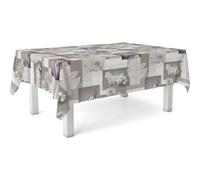 ECOMMERC3 Nappe Toile cirée Anti-Taches Lavable Ronde 140 cm Zen Feuilles | Pour la table ronde, lavable, sans machine ni fer à repasser, 90 % PVC et 10 % polypropylène