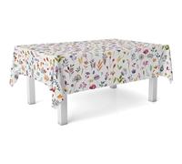 ECOMMERC3 Nappe Toile cirée Lavable rectangulaire 100x140 cm Garden Fleurs | Pour la petite table de cuisine, lavable, sans machine ni fer à repasser, 90 % PVC et 10 % polypropylène
