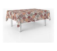 ECOMMERC3 Nappe Toile cirée Lavable rectangulaire 100x140 cm Jucar Rouge | Pour la petite table de cuisine, anti-taches, protège des rayures et de l'humidité, finition lisse