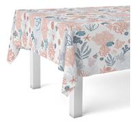 ECOMMERC3 Nappe Toile cirée Lavable rectangulaire 100x140 cm Reef Rouge | Pour la petite table de cuisine, anti-taches, protège des rayures et de l'humidité, bords bien finis
