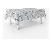 ECOMMERC3 Nappe Toile cirée Lavable rectangulaire 100x140 cm Segre Bleu | Pour le bureau et la petite table de cuisine, anti-taches, protège des rayures et de l'humidité, bords bien finis