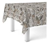 ECOMMERC3 Nappe Toile cirée Lavable rectangulaire 180x140 Mandarine Marron | Pour la table où l'on mange tous les jours, anti-taches, protège des rayures et de l'humidité, bords bien finis