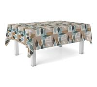 ECOMMERC3 Nappe Toile cirée Lavable rectangulaire 200x140 cm Jalón Brun | Pour le petit déjeuner, le goûter et les devoirs, anti-taches, protège des rayures et de l'humidité, bords bien finis