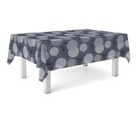 ECOMMERC3 Nappe Toile cirée Lavable rectangulaire 200x140 cm Lens Bleu | Pour le petit-déjeuner, le déjeuner et le dîner, lavable, sans machine ni fer à repasser, 90 % PVC et 10 % polypropylène