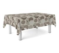ECOMMERC3 Nappe Toile cirée Lavable rectangulaire 200x140 cm Lens Brun | Pour le petit-déjeuner, le déjeuner et le dîner, anti-taches, protège des rayures et de l'humidité, fabriquée en Espagne