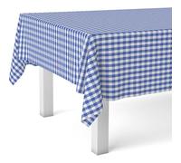 ECOMMERC3 Nappe Toile cirée Lavable rectangulaire 200x140 cm Vichy Bleu | Pour éviter les lavages et les repassages, anti-taches, protège des rayures et de l'humidité, surface lisse