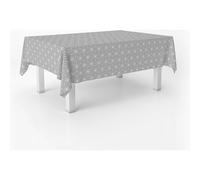 ECOMMERC3 Nappe Toile cirée Lavable rectangulaire 250x140 cm Polygon Gris | Pour la grande tablée de la salle à manger, anti-taches, protège des rayures et de l'humidité, bords bien finis