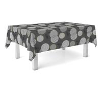 ECOMMERC3 Nappe Toile cirée Lavable rectangulaire 260x140 cm Lens Noir | Pour la grande table à manger, lavable, sans machine ni fer à repasser, 90 % PVC et 10 % polypropylène