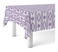 ECOMMERC3 Nappe Toile cirée Lavable rectangulaire 300x140 cm Majorque Lilas | Pour la plus longue table de la maison, anti-taches, protège des rayures et de l'humidité, bords bien finis