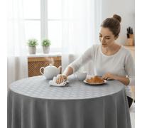 ECOMMERC3 Protège Table sous Nappe Ronde 140 cm Coleur Gris antidérapant, Antichoc et imperméable, 100% fabriqué en Espagne