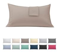 ECOMMERC3 Taie d'oreiller 105 cm Extra Douce et Confortable - Taie d'oreiller Couleur Terre fabriquée 100% en Espagne, Respirante, Facile à Laver