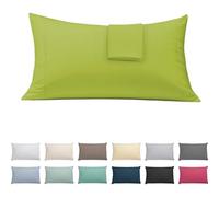 ECOMMERC3 Taie d'oreiller 150 cm Extra Douce et Confortable - Couleur Pistache - Fabriquée 100% en Espagne, Respirante, Facile à Laver