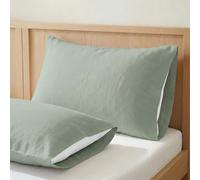 ECOMMERC3 Taies Oreiller 45x70 cm Lot de 2 100% Coton | Vert Menthe | coton pur au toucher doux et naturel - lavable en machine - fibre naturelle - résistant - Qualité espagnole
