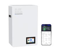 EconomiPower Lifepo4 Batterie murale Lifepo4 51.2V 200Ah, stockage solaire 10,24 kWh, plus de 8 000 cycles, batterie au lithium rechargeable 48V avec BMS 200 A pour système photovoltaïque, usage