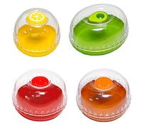 Économiseurs de légumes pour réfrigérateur 4 pièces/ensemble scellé pour conserver l'oignon frais avec couvercle transparent économiseur de citron qualité alimentaire lavable réutilisable écono