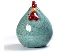 Ecoodisk American Pastoral Home Céramique Céramique Fat Sculpture de Poulet Bureau New Home Salon Salon Mignon Porcelaine Statue Ornements Cadeau, 22 * 16cm