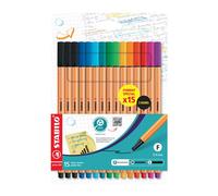 Ecopack de 15 feutres Stabilo Pointe 88 Choc