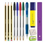 EcoPack - Pack d'économie de base de matériel scolaire de première marque pour votre étui (ECO12)