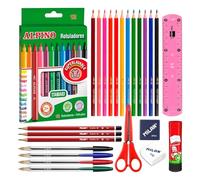 EcoPack - Pack économique complet de fournitures scolaires de premières marques pour votre trousse (ECO36)