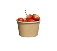 ECOPICNIC Gobelet à glace jetable 250 ml | Lot de 500 pièces Bol à soupe jetable, vaisselle jetable, gobelets en carton kraft pour aliments, pot jetable pour desserts, salades, apéritifs