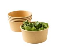 ECOPICNIC Lot de 50 saladiers en Papier Kraft jetables 1000 ML | Bol Alimentaire sans Couvercle pour salades à emporter, Plats Chauds ou froids, Vaisselle jetable pour repasBottom of Form