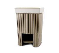 Ecoplast Poubelle à pédale 6 litres, poubelle en plastique recy nthracite, u