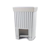 Ecoplast Poubelle à pédale 6 litres, poubelle en plastique recy Cappuccino, u