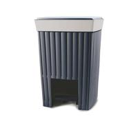 Ecoplast Poubelle à pédale 6 litres, poubelle en plastique recy taupe/glace/vert/bleu