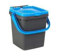Ecoplast | Poubelle pour collecte différenciée 20 l, poubelle en plastique recy bleue, 34,5 x 34,5 x 34,5 x 34,5 cm, fabriquée en Italie
