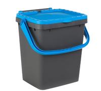 Ecoplast | Poubelle pour collecte différenciée 35 l, poubelle en plastique recy bleue, 43 x 36 x 43,5, fabriquée en Italie