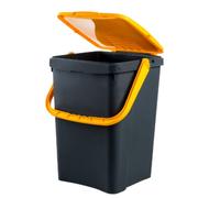 Ecoplast | Poubelle pour Collecte différenciée 50 l, Poubelle en Plastique recy Jaune, 43 x 41 x 54,4, fabriquée en Italie