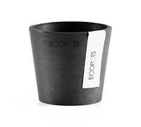 Ecopots Amsterdam Mini pot de fleurs rond durable et moderne en composite recy ris foncé 7,6 cm
