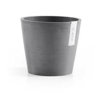 Ecopots Ashortwalk Amsterdam Pot de Fleurs en Plastique recyclé pour intérieur et extérieur Gris Ø 20 cm