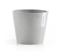 ECOPOTS Pot Rond Amsterdam 25 Blanc Gris - Ø 25,4 x H. 24,5 cm - 9,7 L