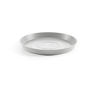 ECOPOTS Soucoupe Round 25 Blanc Gris - Ø 21 x H. 2,5 cm