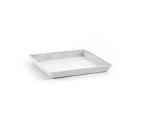 ECOPOTS Soucoupe Square 30 Blanc Pur - 28 x 28 x H. 3 cm