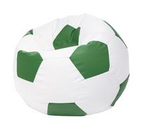 Ecopuf Football Pouf XL - Pouf Chambre Ballon de Foot en Simili Cuir - Génial pour Les Fans de Football, Les Enfants - Pouf Salon - Pouf Enfant - Fauteuil Gaming - 105x80cm, Vert E9