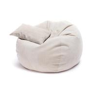 ECOPUF - Pouf Dot Peluche - Pouf Salon, Chambre, Puff Poire - Meuble Chambre Confortable pour Détente et Déco Moderne - Remplissage Durable EPS - Pouffe, Pouff Design Pratique et Chic - Gris Clair